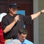 David directing traffic at the Celebrity Golf Tournament